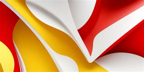 Premium AI Image | A red and white background with a yellow and white ...