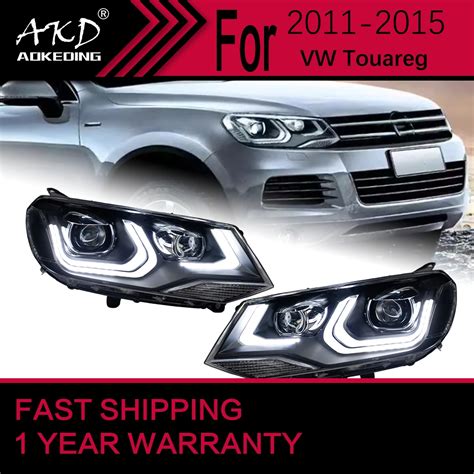 Car Lights For VW Touareg LED Headlight 2011 2015 Touareg Head Lamp Drl