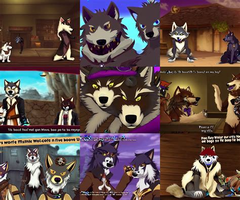 Furry Wolf Pirate Fursona Uhd Ue 5 Visual Novel Stable Diffusion