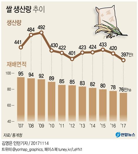 올해 쌀 생산량 400만t 미달1980년 이후 37년 만에 최소 연합뉴스