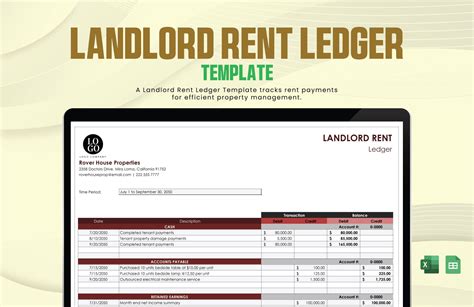 Landlord Rent Ledger Template in Excel, Google Sheets - Download ...