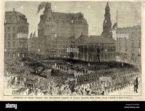 Vice President Henry Wilson funeral procession, New York City Stock Photo - Alamy