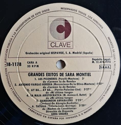 Sara Montiel Grandes Exitos De Sara Montiel Lp Comp Akerrecords Nl