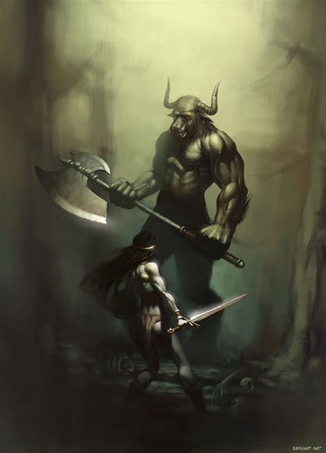 Minotaur by Speeh | Mythical creatures, Mythological creatures ...