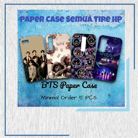 Jual Casing HP Paper Case BTS BT21 Army Kpop Boyband Custom Semua Jenis