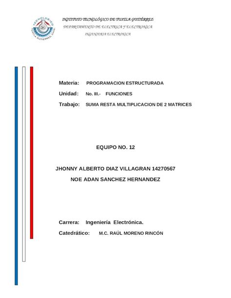 DOCX SUMA RESTA MULTIPLICACION DE 2 MATRICES DOKUMEN TIPS