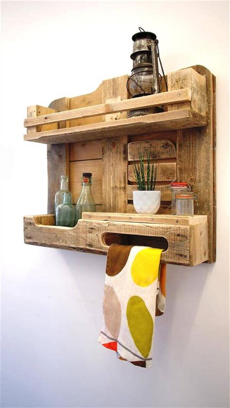 DIY Pallet Wood Kitchen Shelf- Wall Unit | 101 Pallets