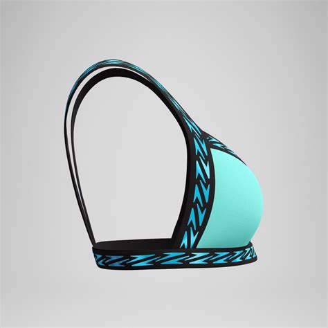 Women S FLU NTE Logo Elastic Bikini Top Turquoise Speedo UK