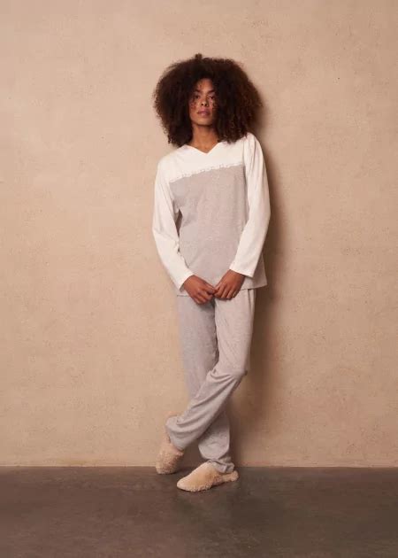Pluto Gelika Dames Pyjama Grey Ivory Elegance Lingerie