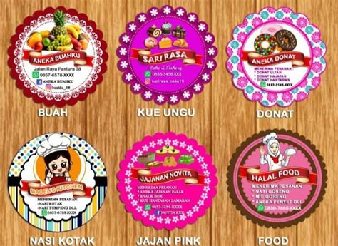 Stiker Untuk Cap Kue Untuk Lebel Makanan Minuman Dan Kue Kering Isi