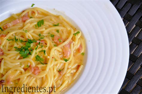 Receita Esparguete à Carbonara Ingredientes