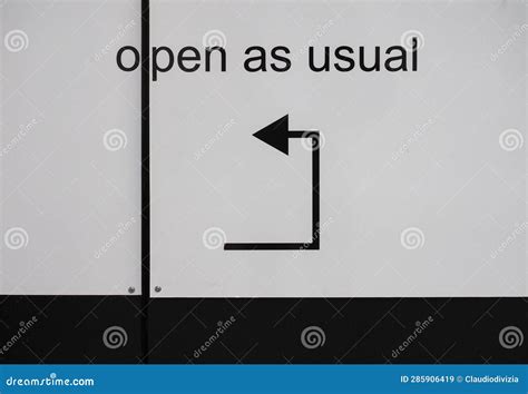 open  usual sign stock image image  sign usual