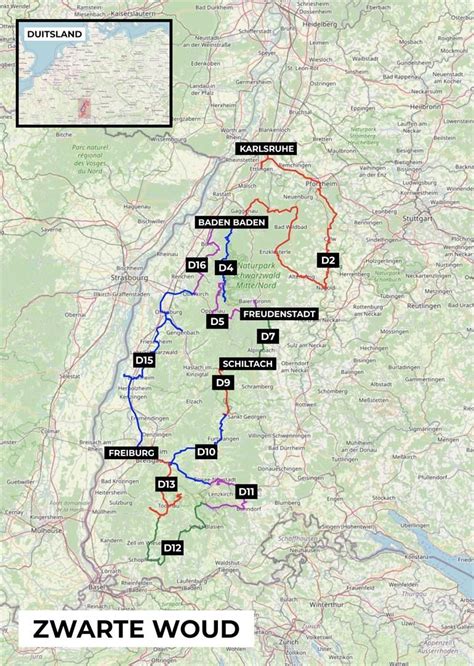 Roadtrip Door Het Zwarte Woud Met Camper Of Auto Kaartje Roadtrips