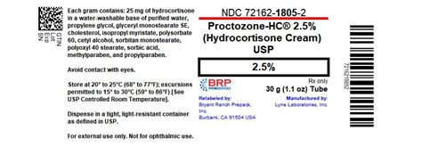 Dailymed Proctozone Hc Hydrocortisone 25 Cream