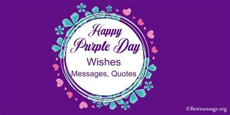 Happy Purple Day Wishes Messages, Quotes and Greetings | Purple day ...