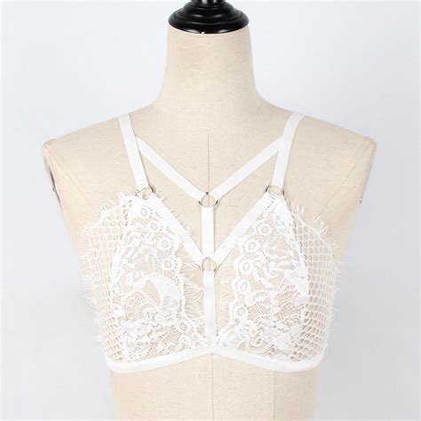 Buy Sexy Women Hollow Out Elastic Cage Bra Lace Camisole Tank Tops Bra