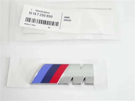 BMW BADGE EMBLEM M Performance Logo Genuine Chrome Boot Rear Wing