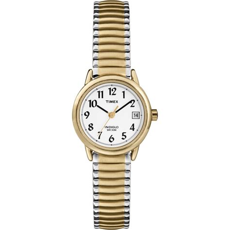 Timex Women S Easy Reader Mm Watch Two Tone Case White Dial With