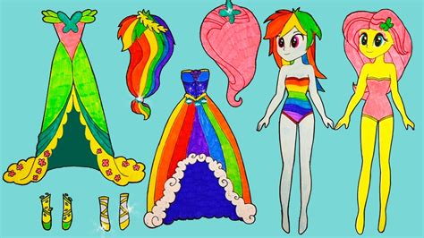 Paper Dolls Dress Up Mlp Costumes And Shoes Handmade Quiet Book Making