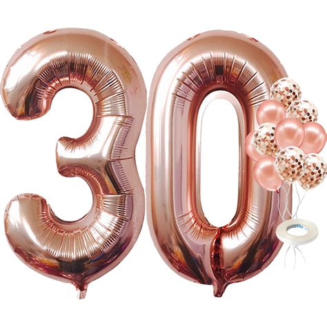 Giant Rose Gold 30 Balloons 40 Inch 30th Birthday Balloons Dirty