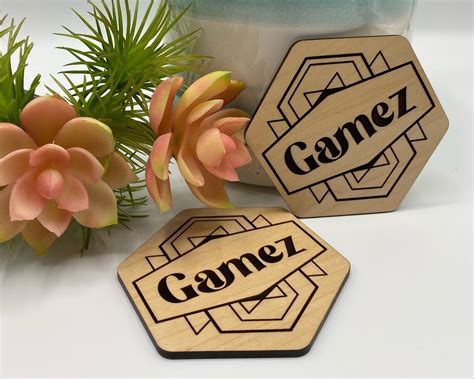 Posavasos De Madera Art Deco Minimalista Moderno De Etsy