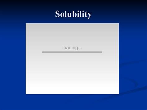 Solubility Solubility Insoluble Salts Are Governed By Equilibrium