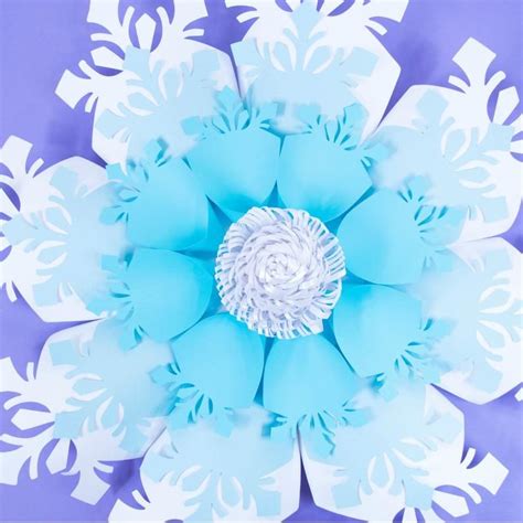 Giant Paper Snowflake Template And Tutorial Pdf Christmas Etsy Flor De Paper Plantilla De