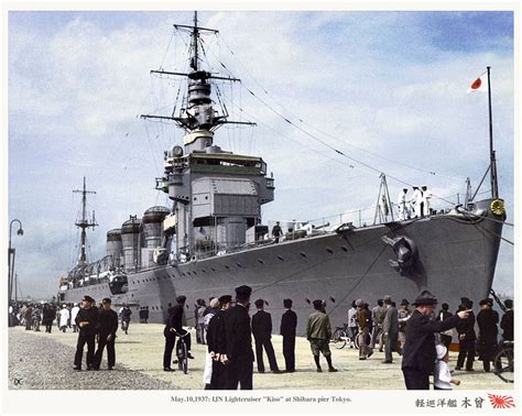 Unusual Colourised Photo Of Japanese Cruiser Kiso In 1937 Rule The