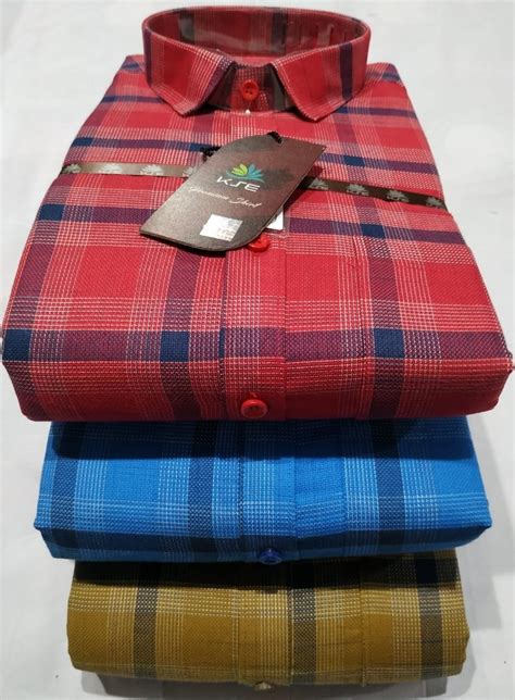 Checks Collar Neck Mens Check Print Shirt Machine Wash Size Xl At Rs