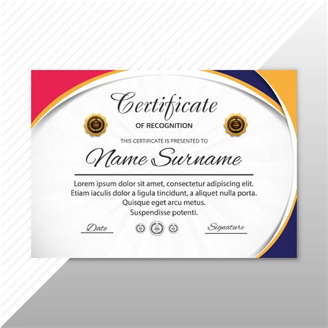 Abstract Creative Certificate Of Appreciation Award Template Des 249246