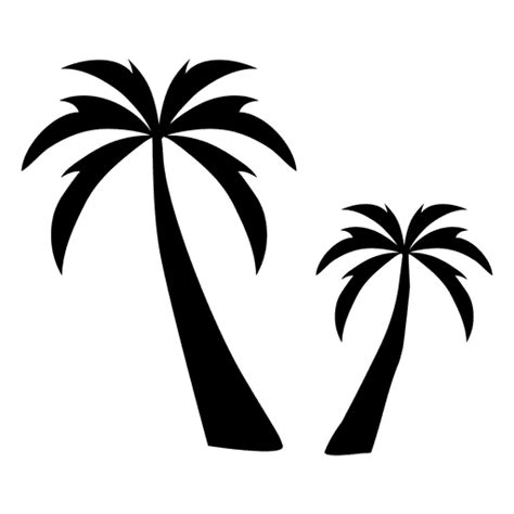 Two Palm Tree Silhouette Palm Transparent Png And Svg Vector File