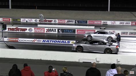 Dodge Charger Srt Hellcat Drags Chevy Camaro Ss Effortless Destruction