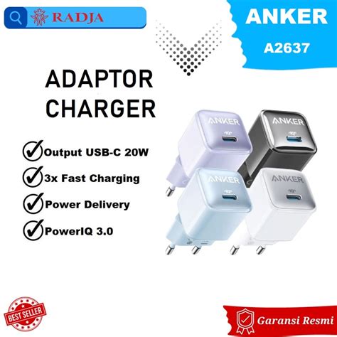 Jual Anker Powerport Nano Pro Adaptor Wall Charger Usb C W A