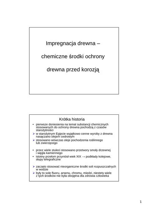 Pdf Impregnacja Drewna Chemiczne Rodki Ochrony Drewna Przed