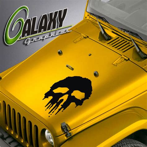 Hood Decal For Jeep Wrangler Tj Jk Jku Punisher Sticker For Usmc