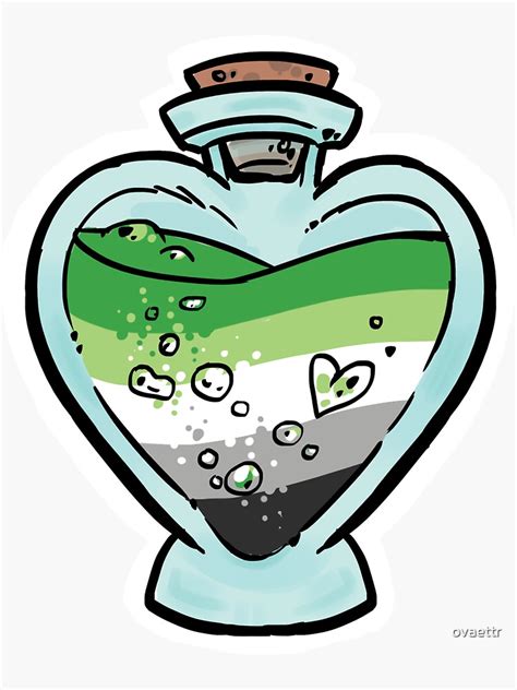 Potions Of Pride Aromantic Love Bottle Sticker For Sale By