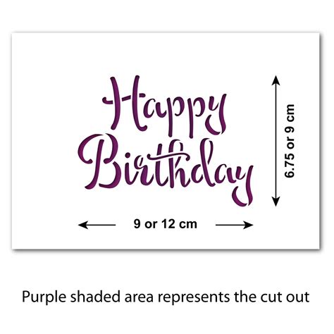 Printable Happy Birthday Stencil