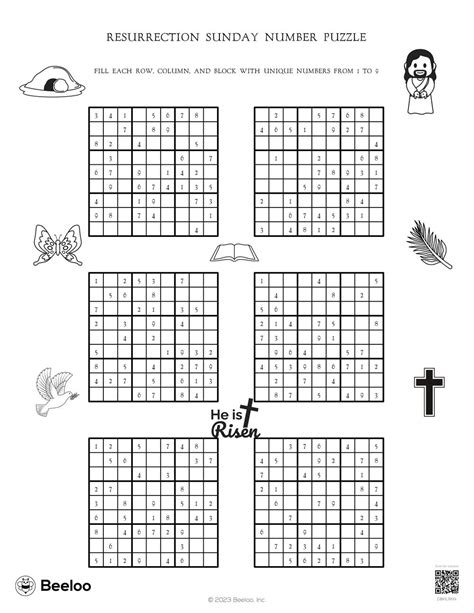 Easter-themed Sudoku Puzzles • Beeloo Printables