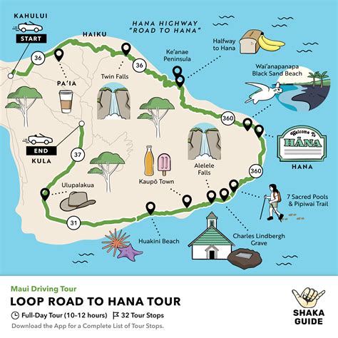 Road To Hana Maps Stops Points Of Interest Alternate Routes