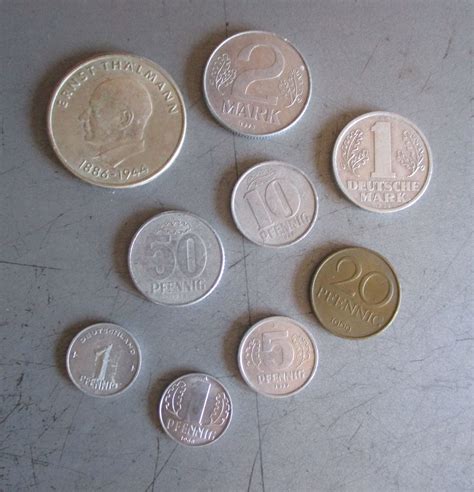 German coins in circulation during the 1950s and 60s