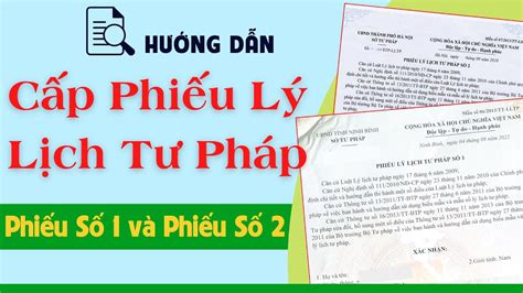 Hướng dẫn cấp Phiếu lý lịch tư pháp online Cấp Phiếu số 1 và số 2 ViDoe