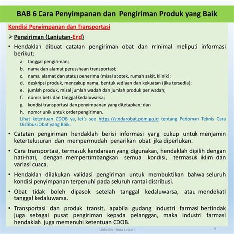 Bab Cara Penyimpanan Pengiriman Produk Yang Baik Cpob Pdf