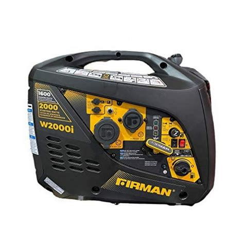 Portable Firman W01682 16002000 Watt Gas Powered Inverter Generator