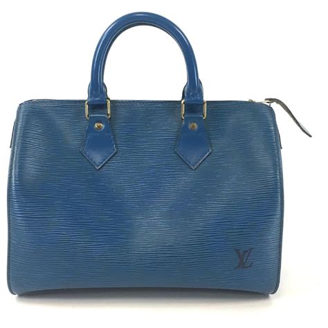 Speedy Louis Vuitton Schnell 30 Blaues Epi Leder Ref 612816 Joli Closet