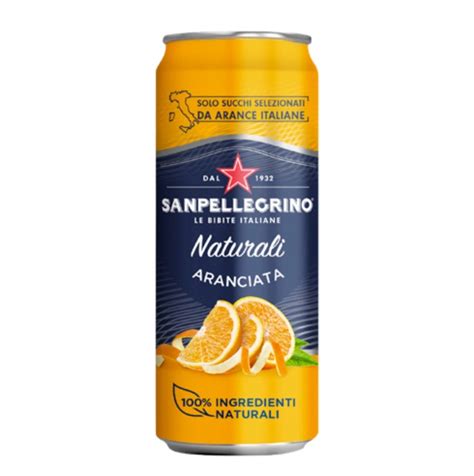 San Pellegrino L Aranciata Soft Drink Cl In Sleek Can Gusti D Italia