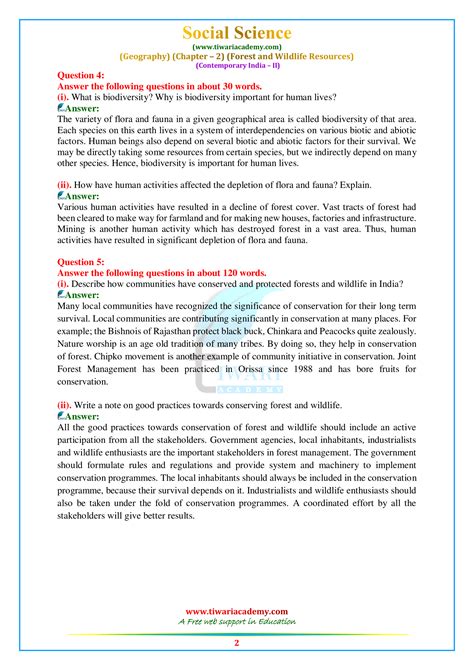 Ncert Solutions For Class Geography Chapter In Pdf For