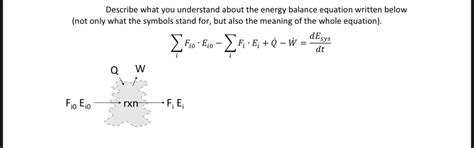 Solved Describe what you understand about the energy balance | Chegg.com