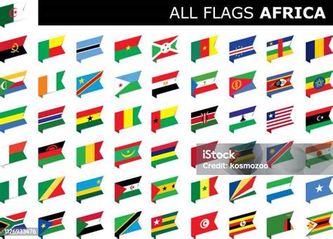 bendera afrika ilustrasi stok  gambar  bendera