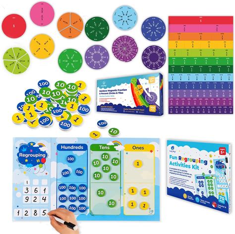 Amazon Simply Magic Pcs Magnetic Fraction Tiles Fraction