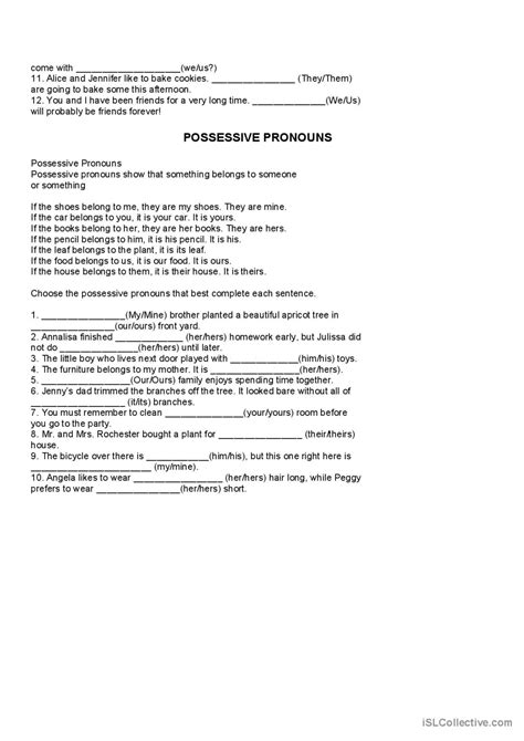 Pronouns English Esl Worksheets Pdf And Doc